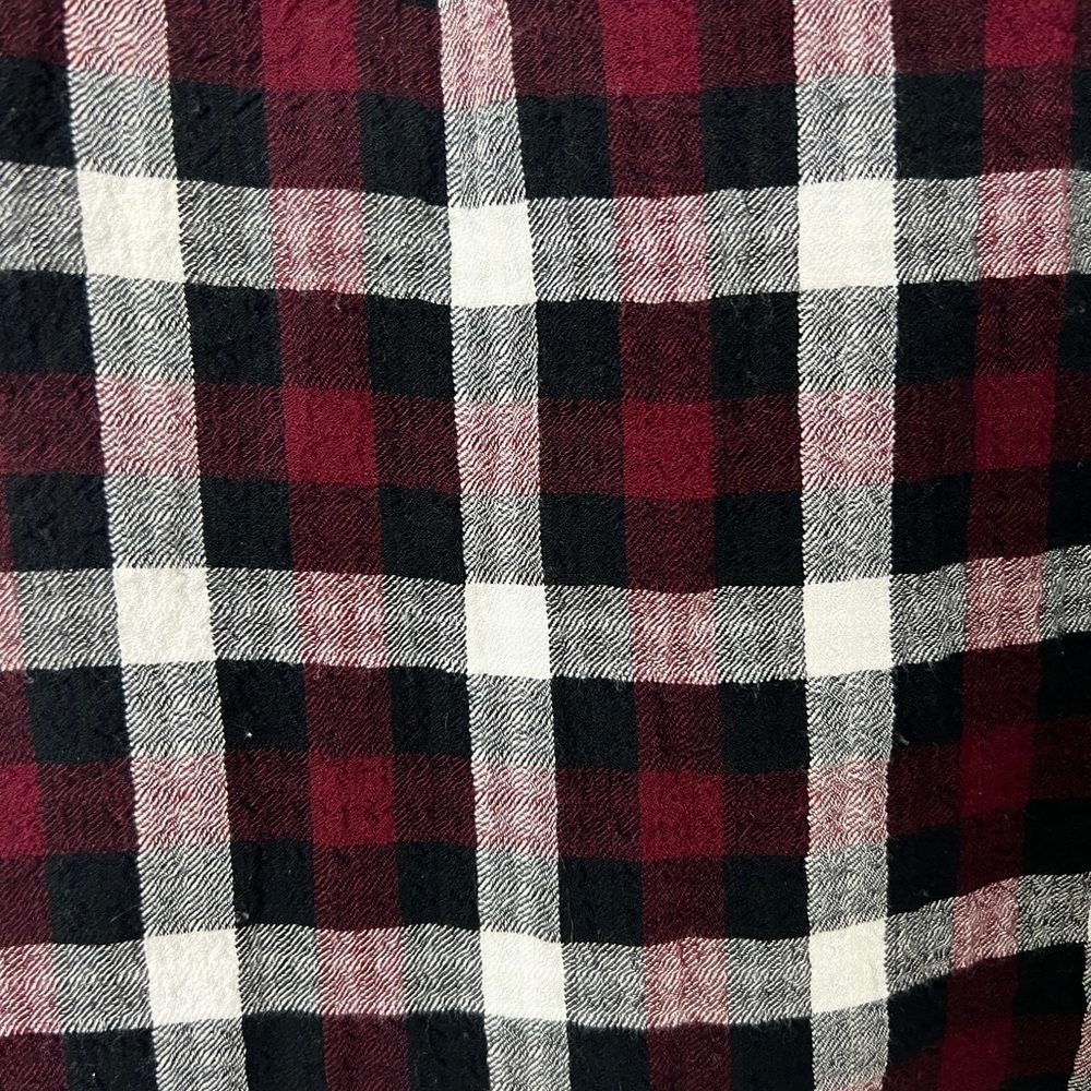 Pistola Red Buffalo Check Popover Roll Tab Sleeve Button Back Flannel Shirt XL - Picture 2 of 11